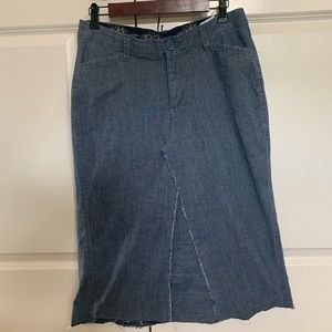 Denim midi skirt